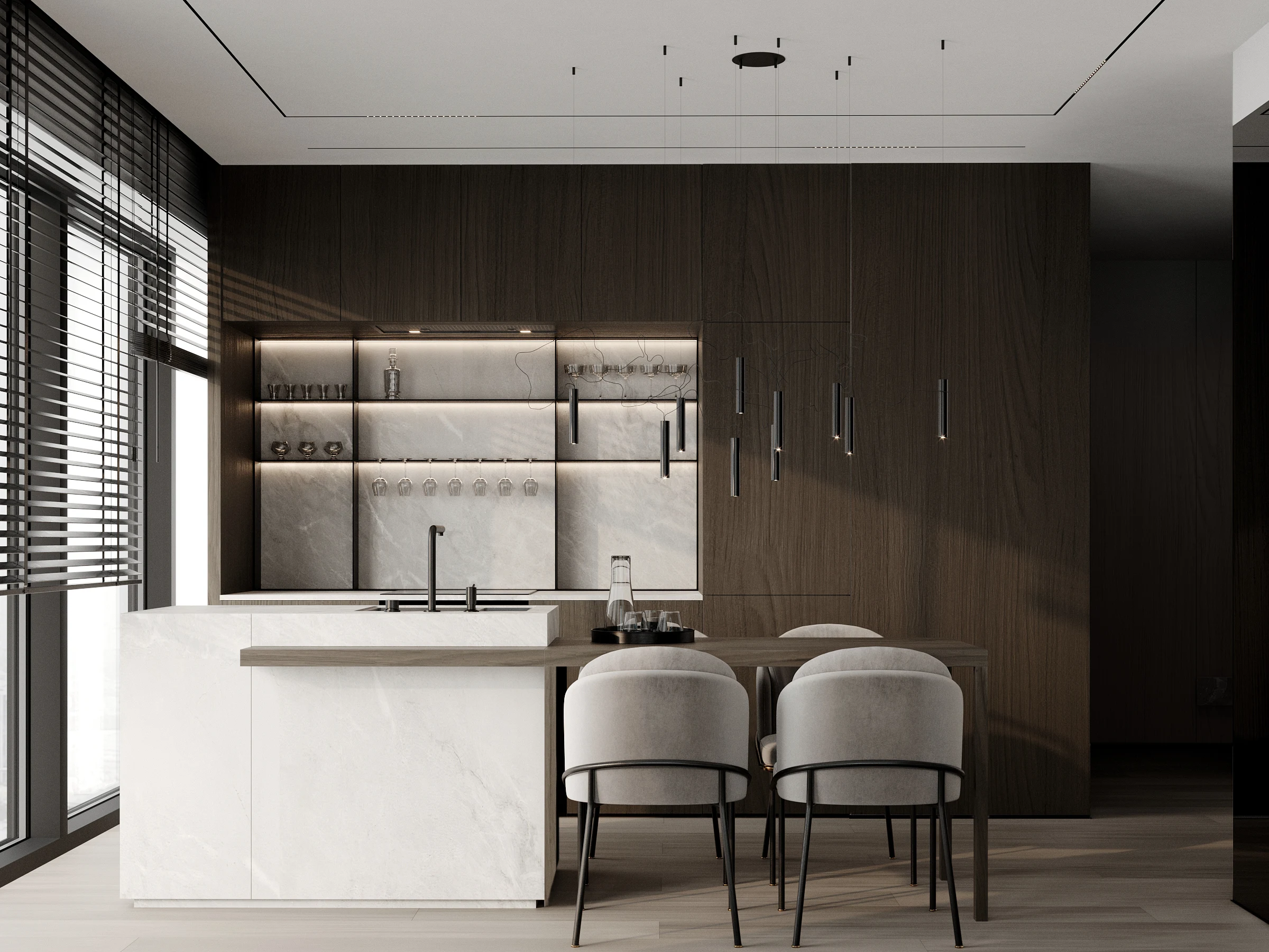 Kitchen and day zone — scope of architectural design