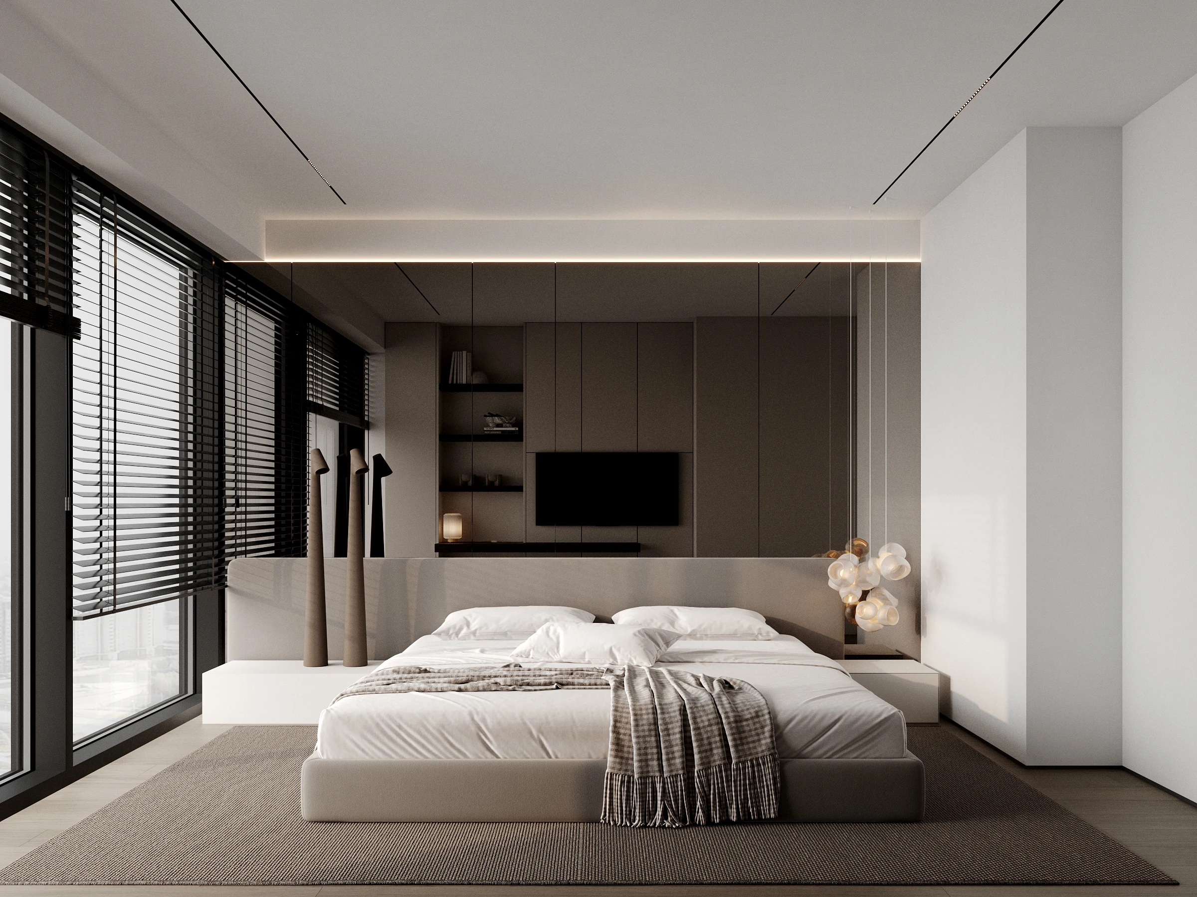 Bedroom in a calm palette — Chwaszczewski