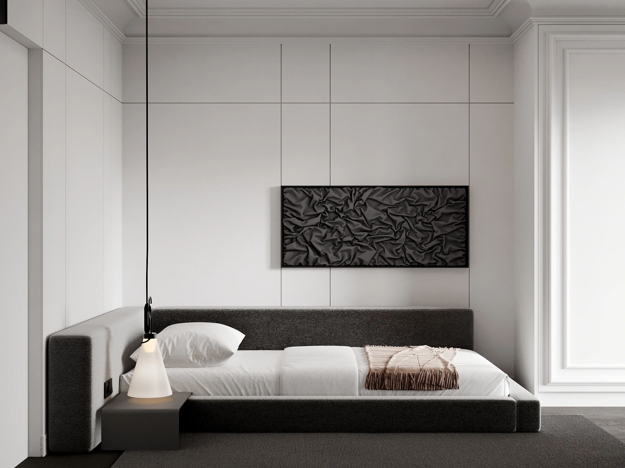 Bedroom in a calm palette — invitation to collaborate